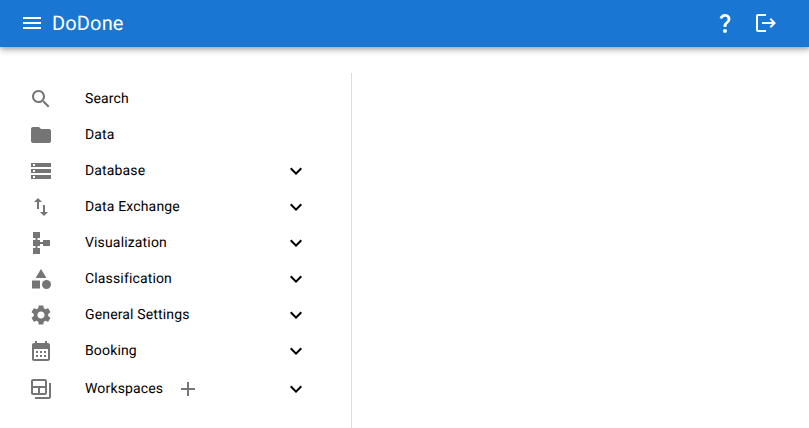 Desktop interface layout.