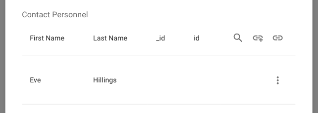 Table After Adding and Linking